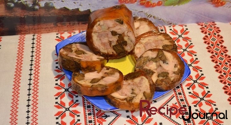 Рецепт заливного рулета из курицы