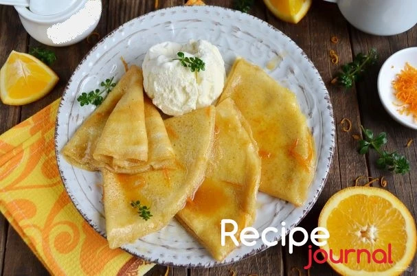 Фото с (Блины Креп Сюзетт (Crepe Suzette) - рецепт французской выпечки)