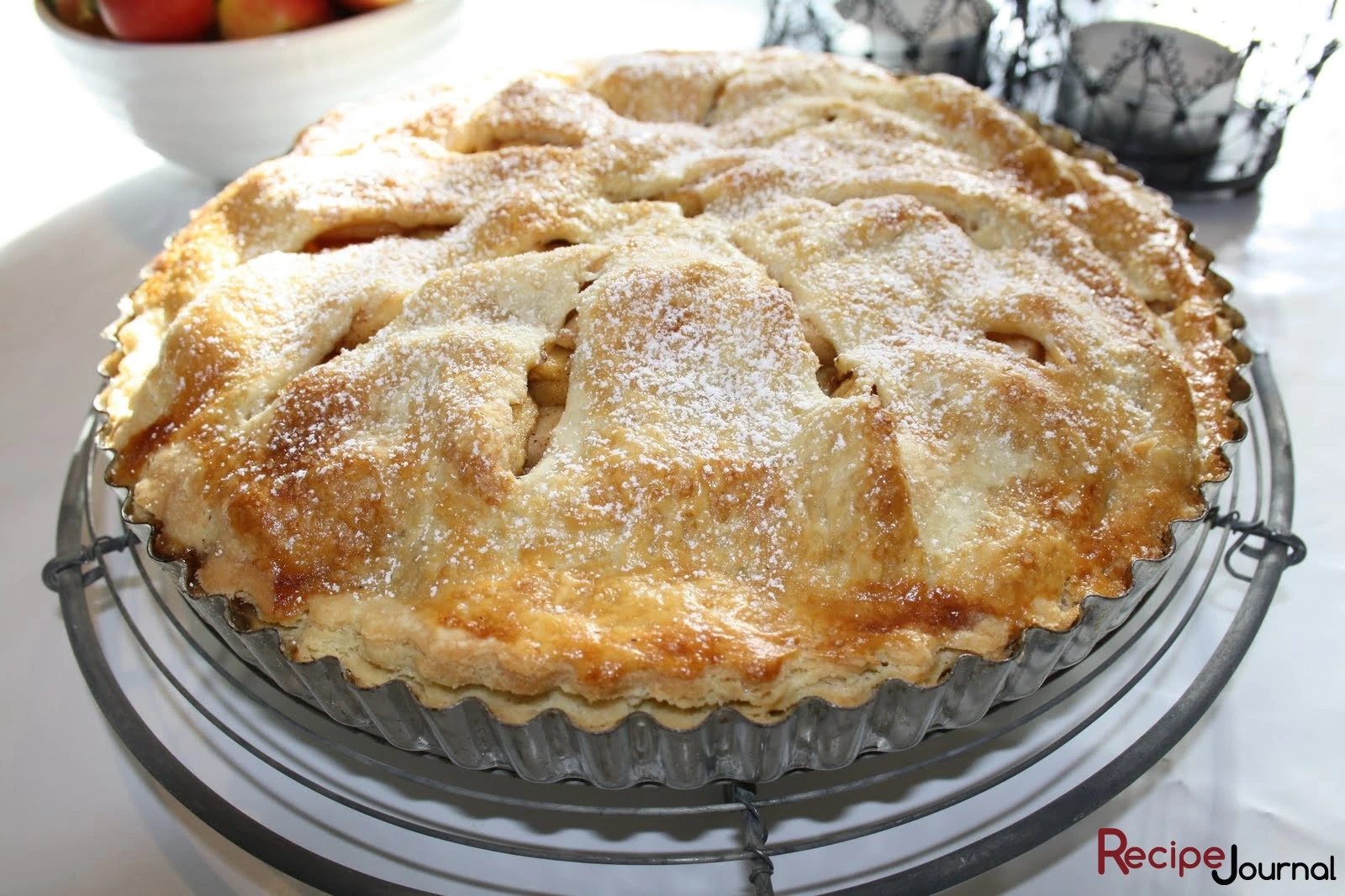 Фото с (Американский яблочный пирог, apple pie - рецепт вкусной выпечки)