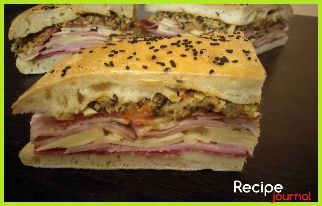 Фото с (Сандвич "Муффулетта" (Muffuletta) - рецепт загадочной закуски)