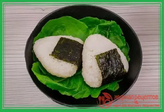 Фото с (Онигири с вешенками - постный рецепт японской кухни)